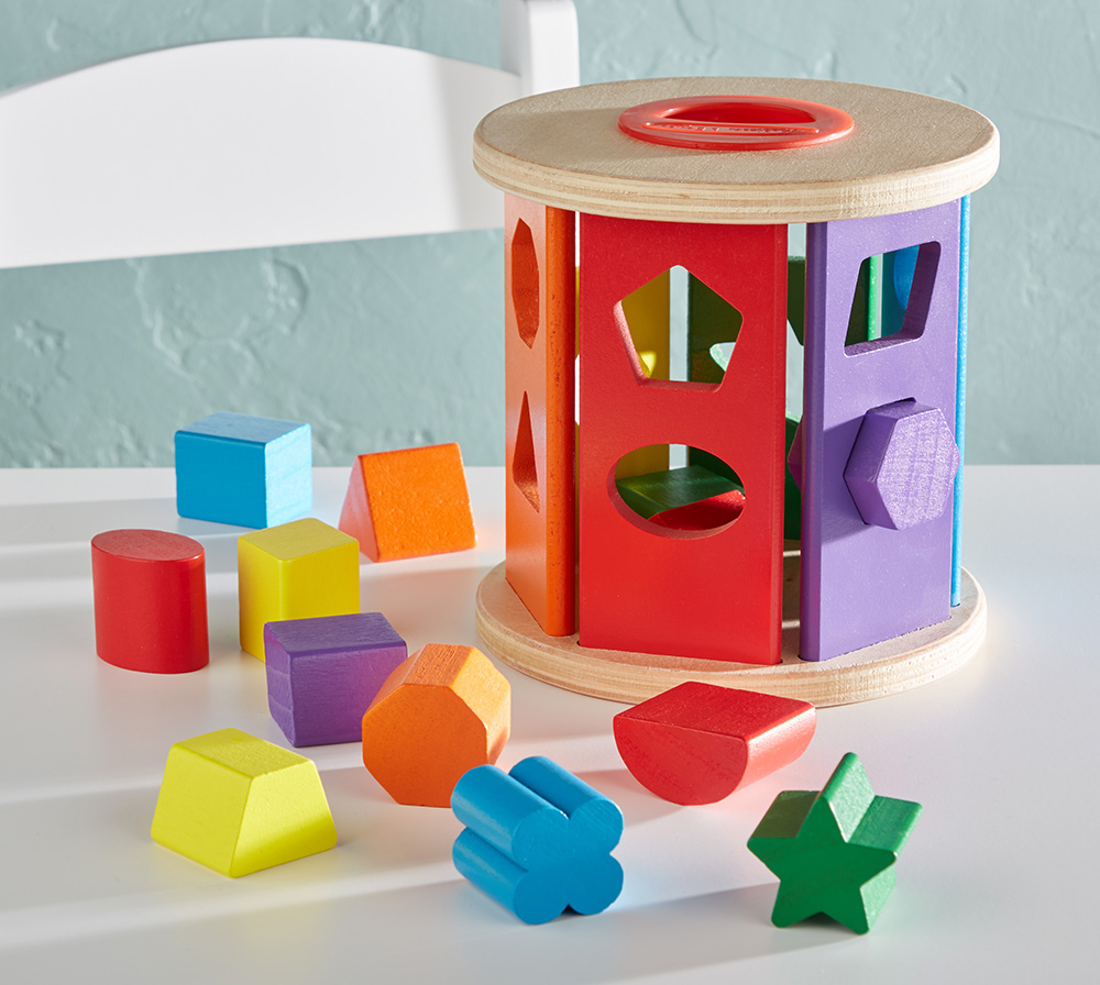 Commercial studio product photography in Westchester, New York for melissa & doug shape sorter