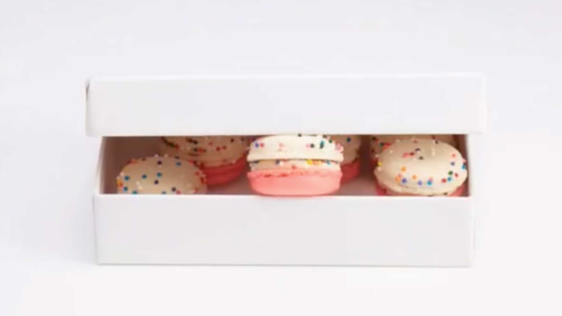 Commercial studio product photography and video production in Westchester, New York for stop motion video of macarons