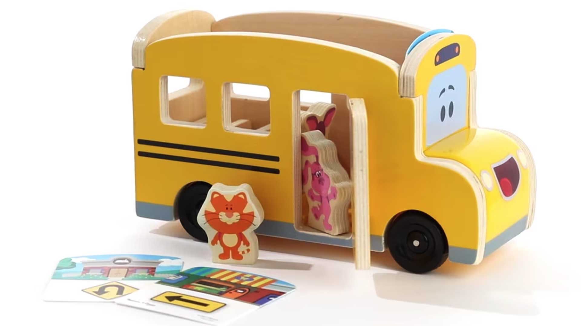 Commercial studio product photography and video production in Westchester, New York for Melissa & Doug Blues Clues bus