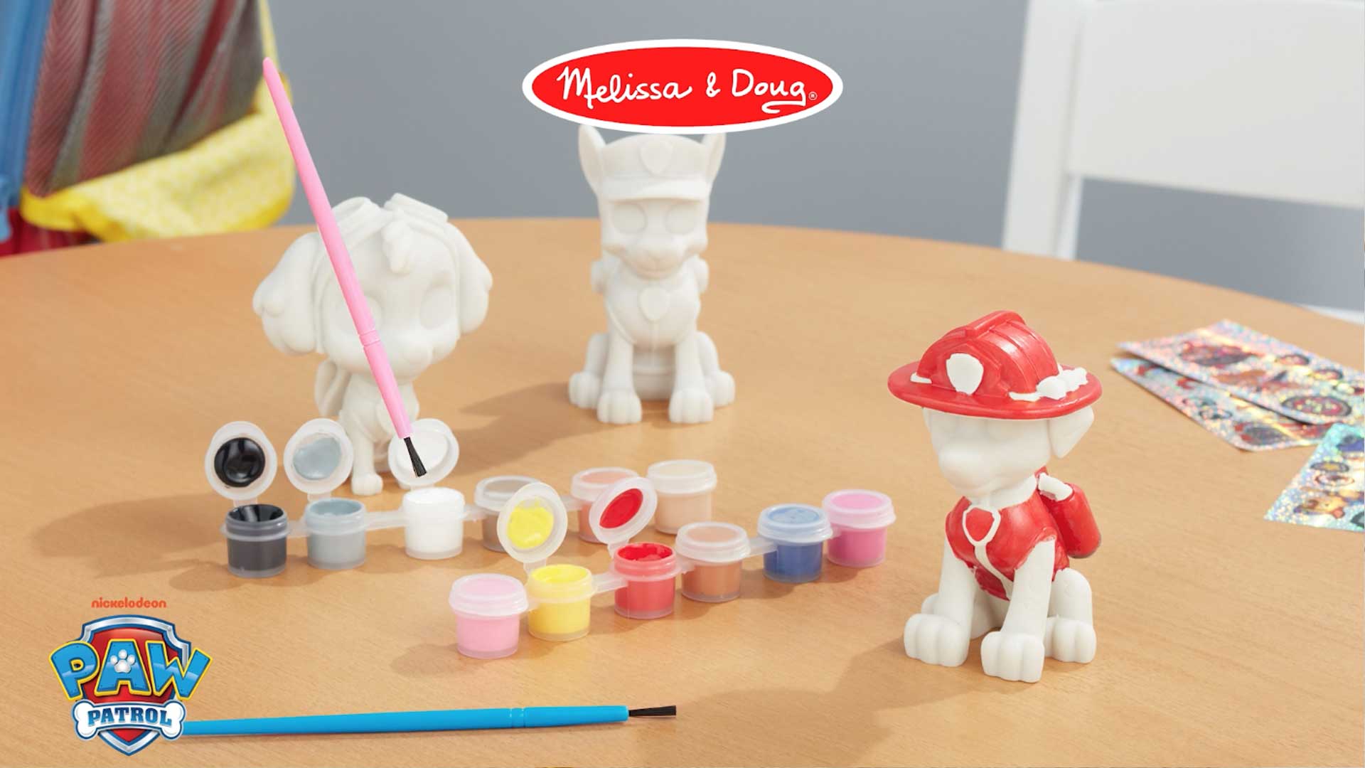 Commercial studio product photography and video production in Westchester, New York for Melissa & Doug Paw Patrol paintable figures