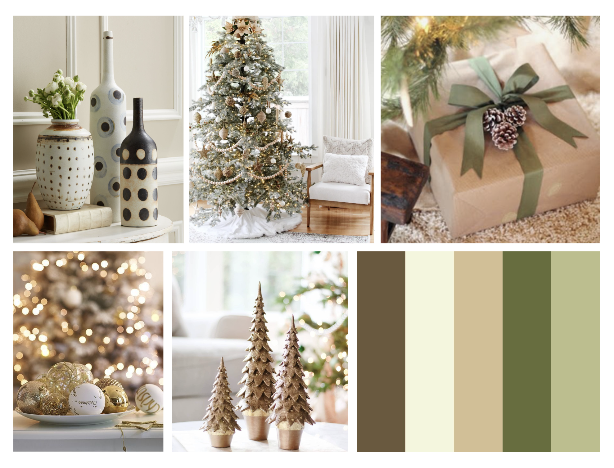 Photographer's mood board for christmas decor client. art direction set design props scenic.